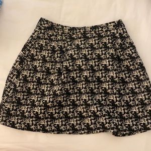 Alice + Olivia black and white mini skirt